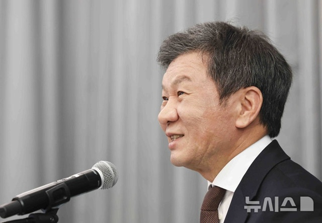 제55대 대한축구협회장에 당선된 정몽규 신임 회장. /사진=뉴시스 제공