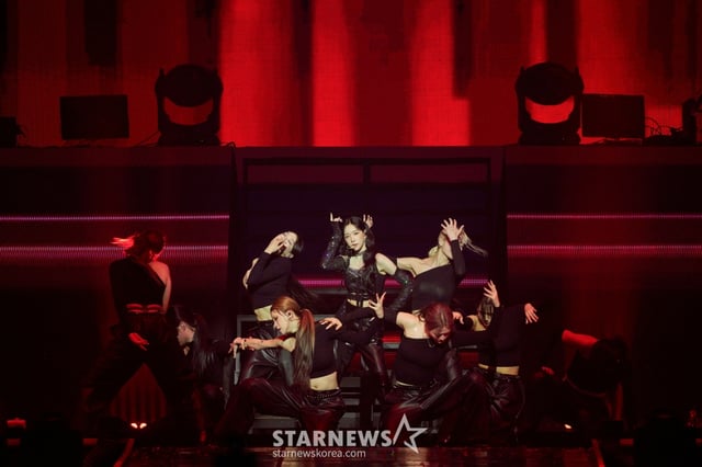 가수 태연이 9일 오후 서울 송파구 방이동 KSPO DOME에서 진행된 'TAEYEON CONCERT - The TENSE'(태연 콘서트 - 더 텐스)에서 멋진 무대를 펼치고 있다. /사진제공=SM엔터테인먼트 2025.03.09 /사진=이동훈 photoguy@