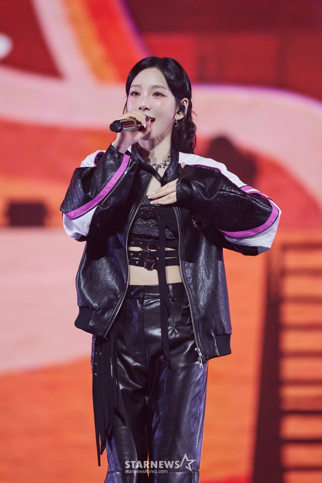 가수 태연이 9일 오후 서울 송파구 방이동 KSPO DOME에서 진행된 'TAEYEON CONCERT - The TENSE'(태연 콘서트 - 더 텐스)에서 멋진 무대를 펼치고 있다. /사진제공=SM엔터테인먼트 2025.03.09 /사진=이동훈 photoguy@