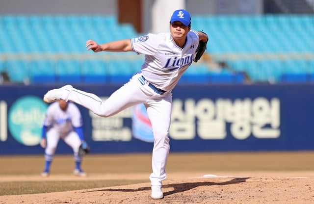 삼성 오승환이 13일 LG전에서 투구하고 있다. /사진=삼성 라이온즈 제공