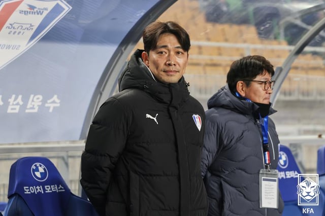 변성환(왼쪽) 수원 삼성 감독. /사진=대한축구협회(KFA) 제공