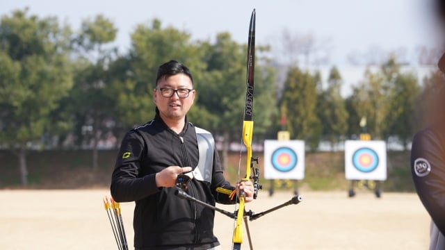 양궁 국가대표 3차 선발전 남자부 2위 김우진. /사진=대한양궁협회 제공