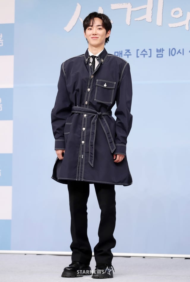 배우 하유준이 28일 서울 양천구 목동 SBS에서 진행된 드라마 '사계의 봄' 제작발표회에 참석해 포즈를 취하고 있다. /2025.04.28 /사진=김휘선 hwijpg@