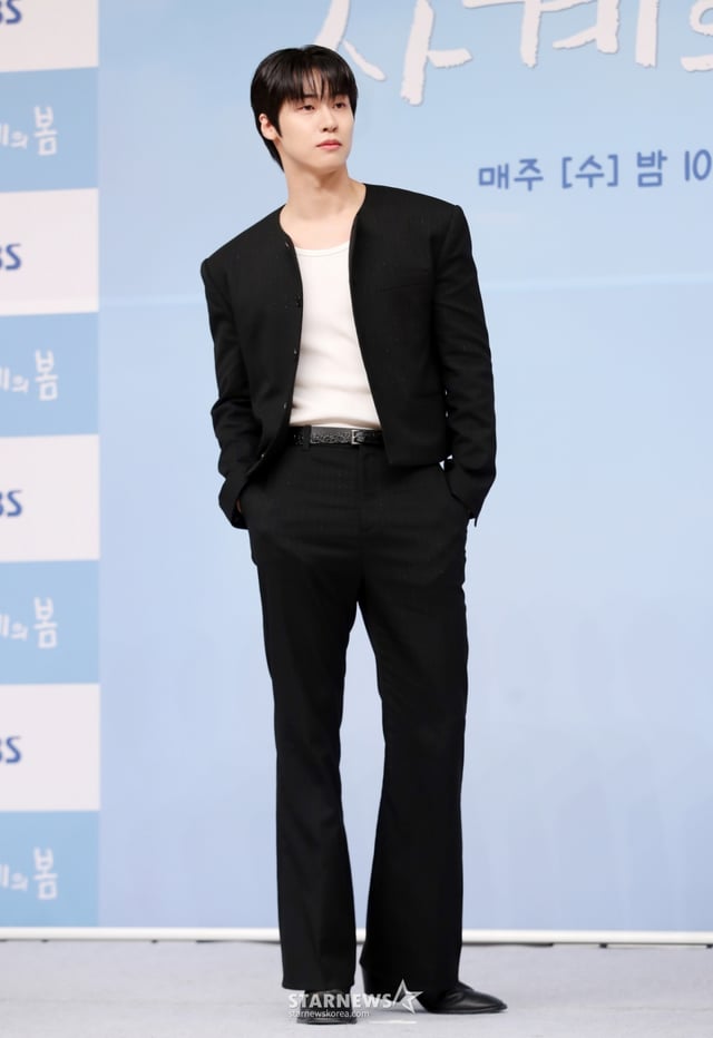 배우 이승협이 28일 서울 양천구 목동 SBS에서 진행된 드라마 '사계의 봄' 제작발표회에 참석해 포즈를 취하고 있다. /2025.04.28 /사진=김휘선 hwijpg@