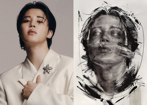 방탄소년단 지민(BTS)과 리케이(Lee.K) 작가의 작품