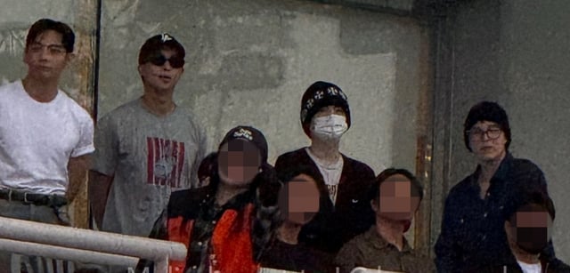 (왼쪽부터) 뷔, RM, 슈가, 지민 /사진=온라인 커뮤니티