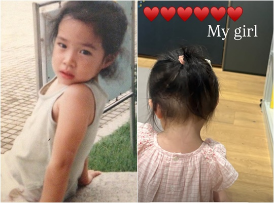 /사진=(왼쪽) 이민정 어린 시절, (오른쪽) 이민정의 딸 서이 양, 이민정 개인계정