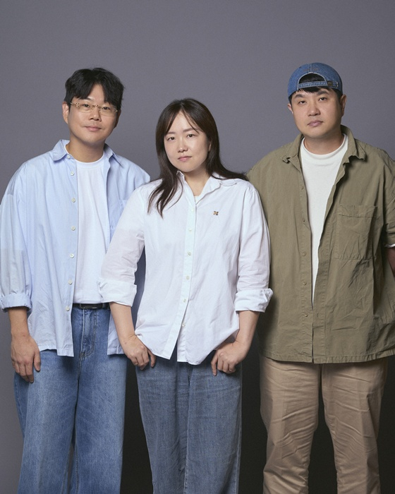 (왼쪽부터) '모솔연애' 원승재·김노은·조욱형 공동 연출자 /사진=넷플릭스