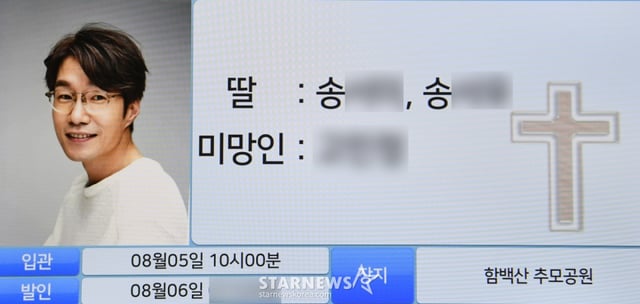 5일 경기도 용인시 처인구 다보스병원 장례식장 특1호실에 배우 故 송영규의 빈소가 마련됐다. 발인은 6일 오전 7시30분. /사진공동취재단 /사진=이동훈 photoguy@
