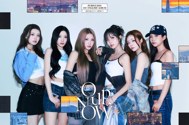 퍼플키스 첫 번째 영어 앨범 'OUR NOW' 단체 콘셉트/사진제공=알비더블유