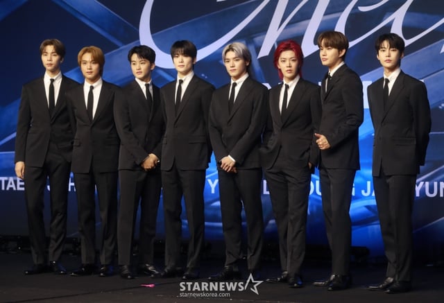 그룹 엔시티 127이 6일 오전 서울 여의도 콘래드호텔에서 진행된 정규 5집 '팩트 체크'(Fact Check) 발매 기자간담회에 참석해 포즈를 취하고 있다. /2023.10.06 /사진=이동훈