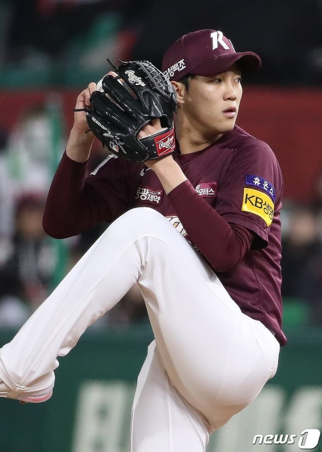 키움 안우진의 군 입대 전 투구 장면. /사진=뉴스1