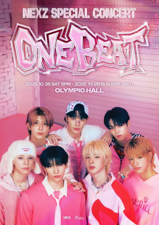 NEXZ 한국 스페셜 콘서트 'ONE BEAT' 포스터/사진제공=JYP엔터테인먼트