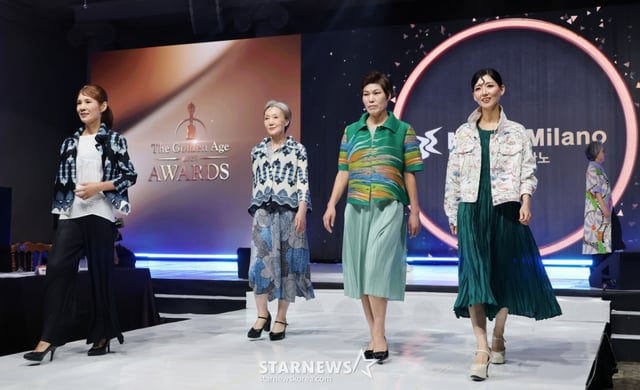 30일 오후 서울 강남구 라움아트센터에서 진행된 '2025 머니투데이방송 골든에이지어워즈'(2025 MTN GAA) 최종 본선 무대에서 참가자들의 퍼포먼스 스테이지가 펼쳐지고 있다. /2025.09.30 /사진=이동훈 photoguy@