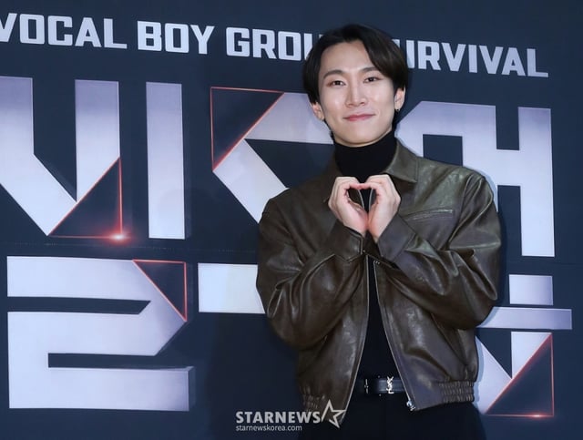 비투비 서은광이 24일 오전 서울 마포구 상암동 CJ ENM에서 진행된 엠넷 '빌드업: 보컬 보이그룹 서바이벌' 제작발표회에 참석해 포즈를 취하고 있다. 2024.01.24 /사진=김창현