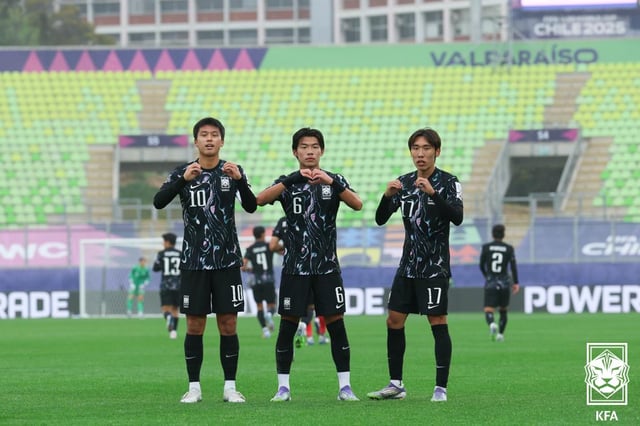 (왼쪽부터) 김태원,손승민,김현민. /사진=대한축구협회 제공