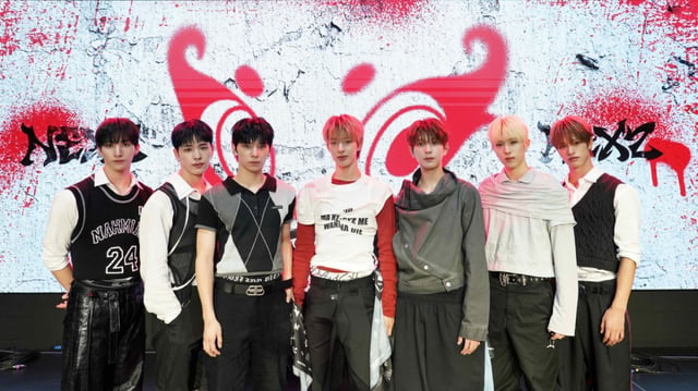 NEXZ 유우, 하루, 소 건, 토모야, 유키, 휴이, 세이타(왼쪽부터) /사진=JYP엔터테인먼트 