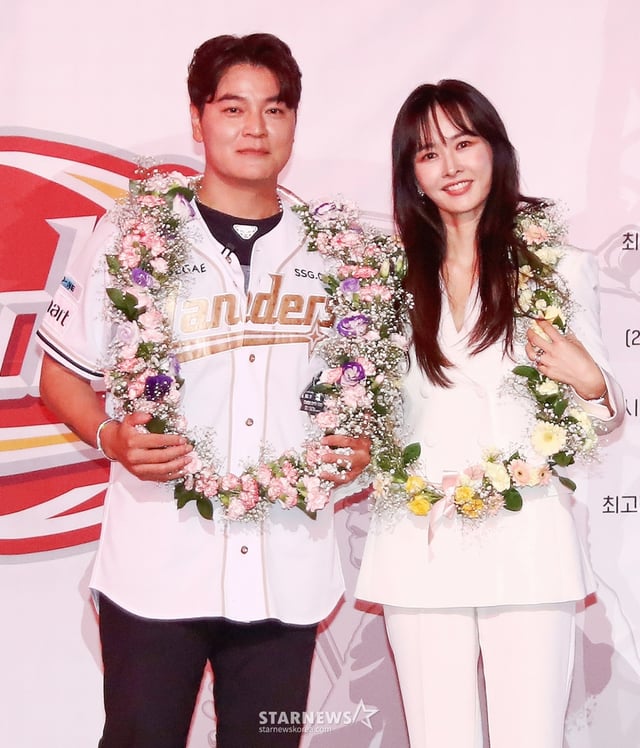추신수(왼쪽), 하원미/사진=뉴스1