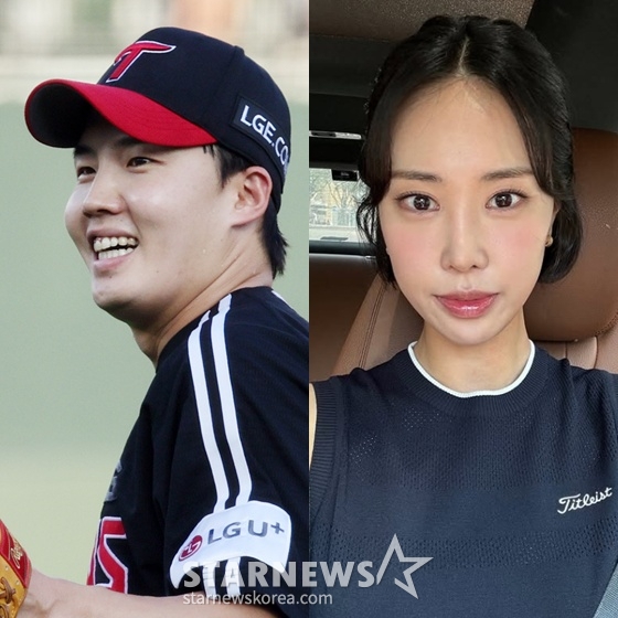 임찬규(왼쪽)와 손새은 /사진=스타뉴스, 손새은 SNS