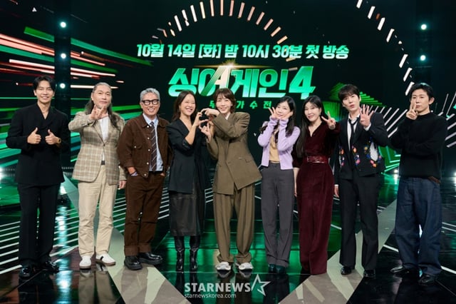 이승기, 임재범, 윤종신, 백지영, 김이나, 태연, 이해리, 규현, 코드쿤스트가 14일 오전 온라인으로 진행된 JTBC 예능 '싱어게인4-무명가수전' 제작발표회에 참석해 포즈를 취하고 있다. /사진제공=JTBC 2025.10.14 /사진=이동훈 photoguy@