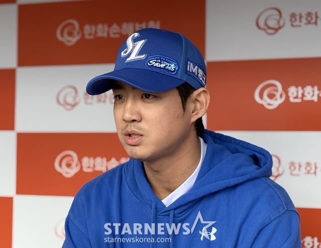 삼성 구자욱이 취재진과 인터뷰를 하고 있다. /사진=양정웅 기자