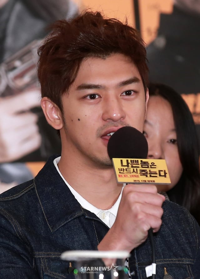 $ 배우 진백림이 2일 오후 부산광역시 해운대구 중동 노보텔엠버서더호텔에서 열린 영화 '나쁜놈은 반드시 죽는다' 제작보고회에서 인사말을 하고 있다.  '나쁜놈은 반드시 죽는다'는 중국인 젊은 남자와 그 친구들의 미스터리한 한국 여성을 제주도에서 만나면서 벌어지는 이야기를 담은 작품으로 오는 12월 초 국내 개봉을 앞두고 있다. /사진=김창현 기자 chmt@
