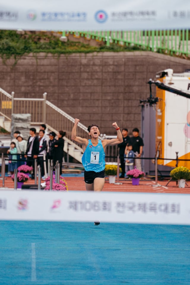 제106회 전국체육대회 근대5종 남자 고등부 3관왕에 오른 김건하. /사진=대한근대5종연맹 제공