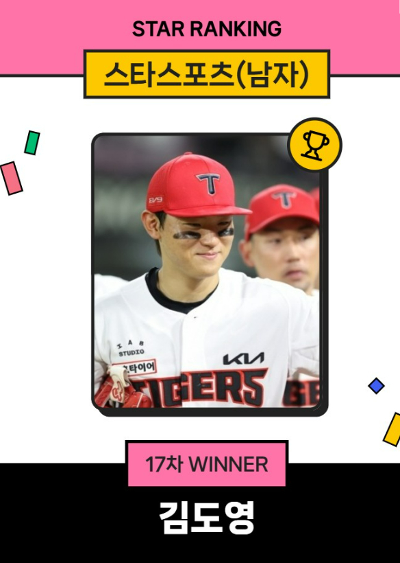 스타랭킹 17차 스포츠 남자 부문 1위 김도영. /사진=스타뉴스