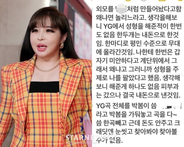 /사진=스타뉴스, 박봄 SNS