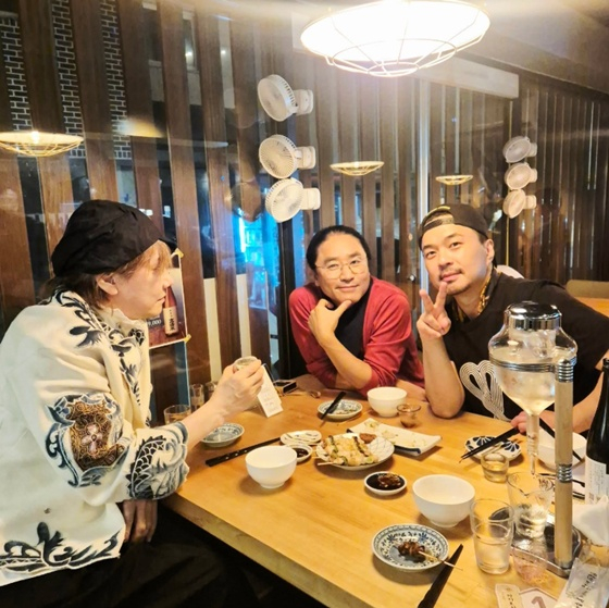 김장훈(왼쪽부터), 김한민 감독, 정준/사진=김장훈 인스타그램
