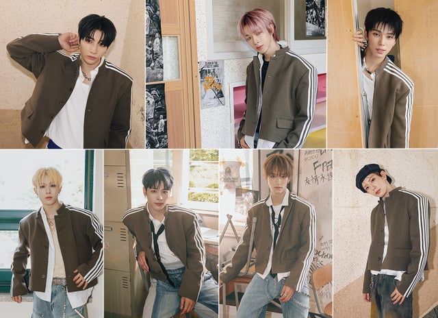 NEXZ 신곡 'Beat-Boxer' 뮤직비디오 비하인드 컷_왼쪽 상단부터 유우, 토모야, 소 건, 왼쪽 하단부터 휴이, 하루, 세이타, 유키/사진제공=JYP엔터테인먼트