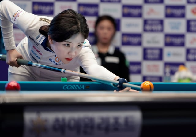 LPBA 16강에 진출한 정수빈. /사진=프로당구협회 제공