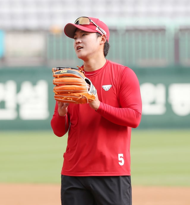 SSG 랜더스 시절 김찬형의 모습. /사진=SSG 랜더스 제공