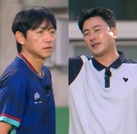 왼쪽부터 김남일, 안정화 /사진=JTBC '뭉쳐야 찬다4'