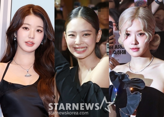 아이브 장원영, 블랙핑크 제니, 블랙핑크 로제(왼쪽부터) /사진=스타뉴스