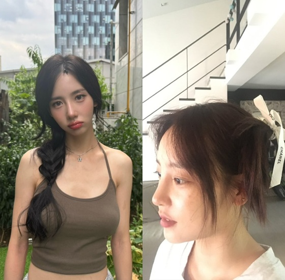 왼쪽부터 한서희, 故 구하라 /사진=한서희 블로그