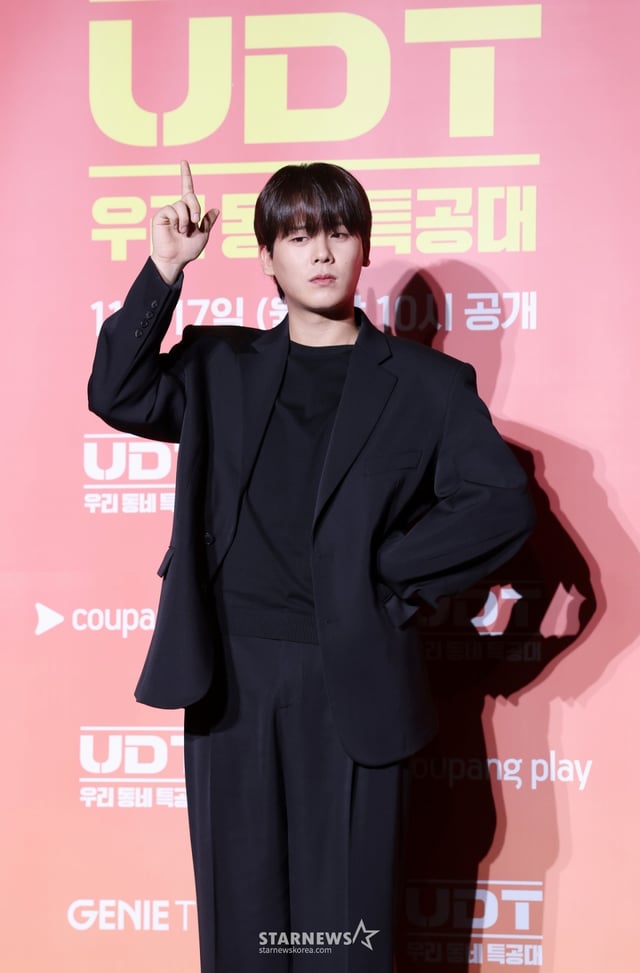 배우 이정하가 17일 서울 광진구 풀만 앰버서더 서울이스트폴에서 진행된 쿠팡플레이x지니TV 시리즈 'UDT: 우리 동네 특공대' 제작발표회에 참석해 포즈를 취하고 있다. /2025.11.17 /사진=김휘선 hwijpg@