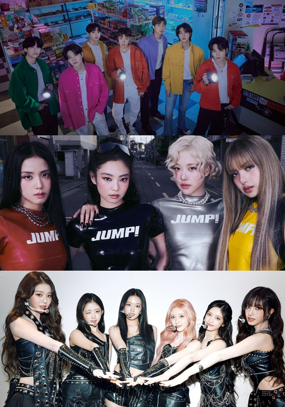 방탄소년단, 블랙핑크, 아이브(위부터) /사진=빅히트뮤직, YG엔터테인먼트, 스타쉽엔터테인먼트