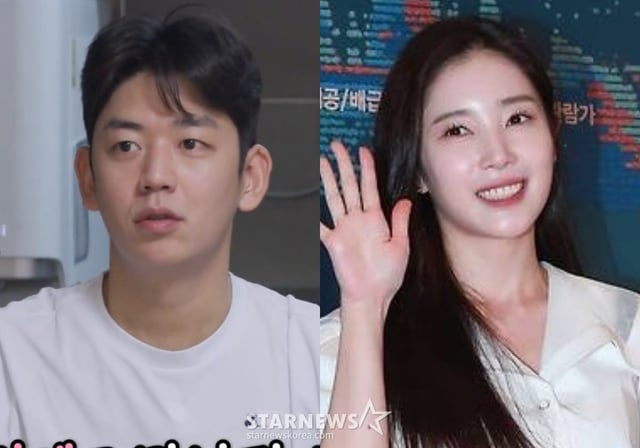 배드민턴 선수 이용대(왼쪽), 에이프릴 출신 윤채경 /사진=스타뉴스, SBS 방송화면