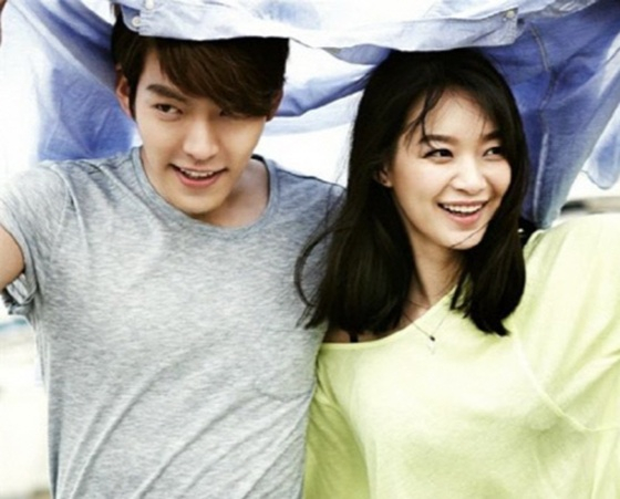왼쪽부터 김우빈, 신민아 /사진=지오다노