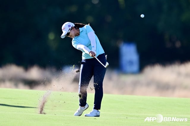 김세영이 아이언샷을 날리고 있다. /AFPBBNews=뉴스1