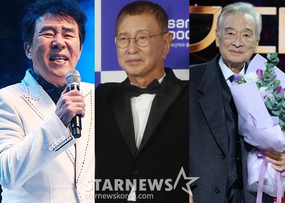 (왼쪽부터) 故송대관, 전유성, 이순재/사진=스타뉴스