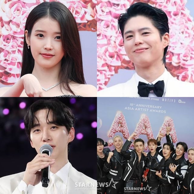 (좌측 위부터 시계 방향으로) 아이유 박보검 스트레이 키즈 이준호 /사진=스타뉴스