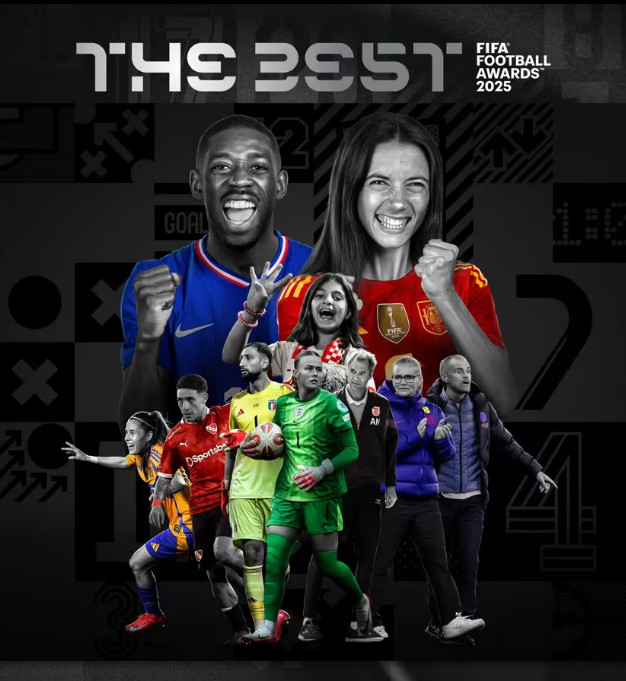 '더 베스트 FIFA 풋볼 어워즈 2025' 수상자들. /사진=FIFA 공식 홈페이지 갈무리
