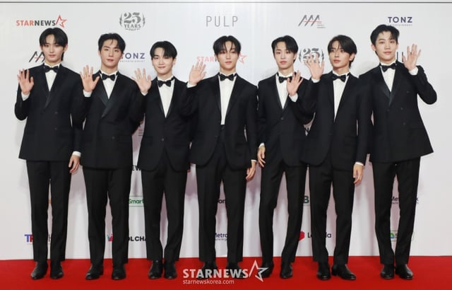 그룹 ATBO가 14일 필리핀 아레나에서 열린 '2023 아시아 아티스트 어워즈 인 필리핀'(2023 Asia Artist Awards IN THE PHILIPPINES, 이하 '2023 AAA') 레드카펫 행사에 참석해 포즈를 취하고 있다. '2023 AAA'는 스타뉴스가 주최하고 Asia Artist Awards 조직위원회, TONZ 엔터테인먼트, PULP Live World가 공동 주관한다. 그룹 아이브(IVE) 장원영, 가수 강다니엘, 그룹 제로베이스원 성한빈이 MC를 맡았다. 2023.12.14 /사진=이동훈