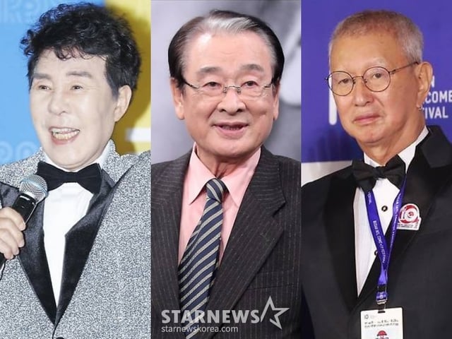 (왼쪽부터) 고 송대관, 고 이순재, 고 전유성 /사진=스타뉴스