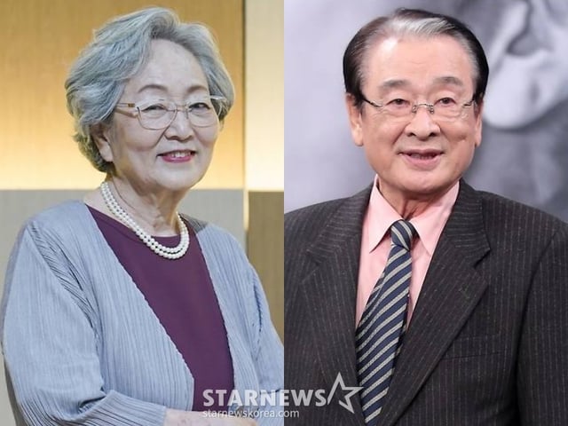 김영옥(왼쪽), 고 이순재 /사진=스타뉴스