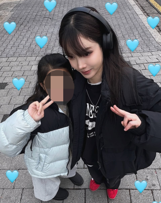 유깻잎과 딸 솔잎 양 /사진=유깻잎 SNS