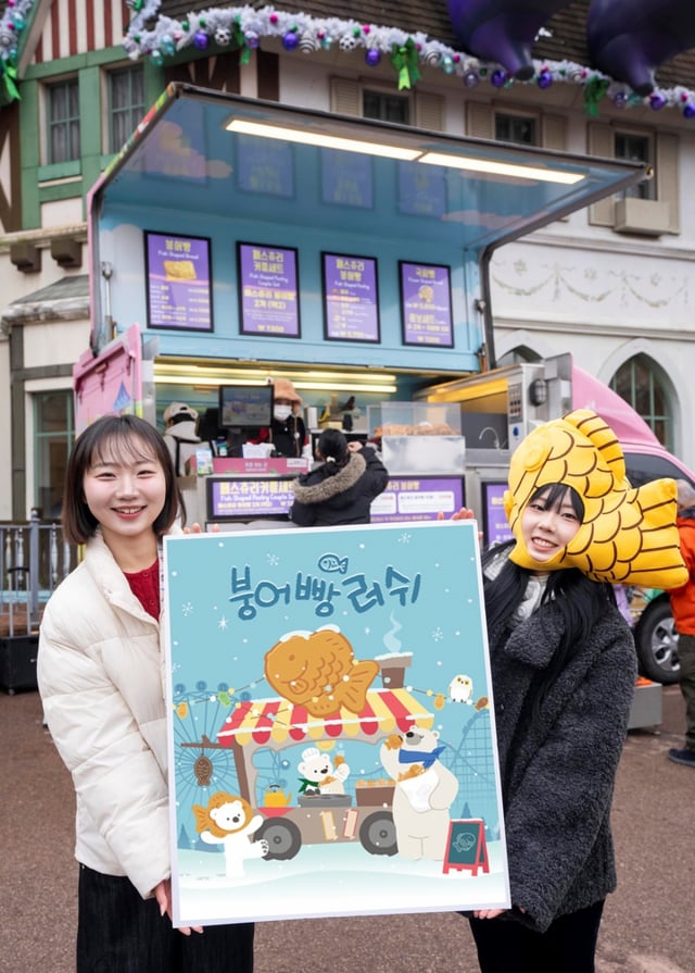 에버랜드, '왓에버 시리즈' 1월 테마인 붕어빵 러쉬를 소개하는 모델
