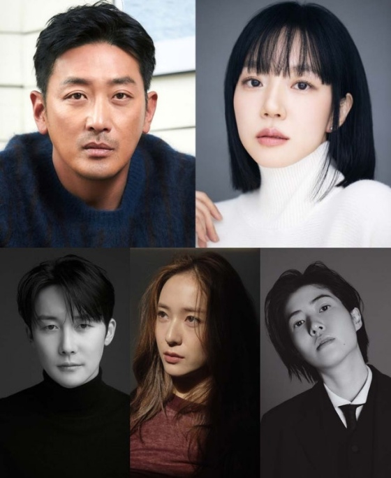 (왼쪽 위부터 시계 방향으로) 하정우 임수정 심은경 정수정 김준한 /사진=워크하우스컴퍼니, MYM엔터테인먼트, 아티스트컴퍼니, 비스츠앤네이티브스, 팡파레
